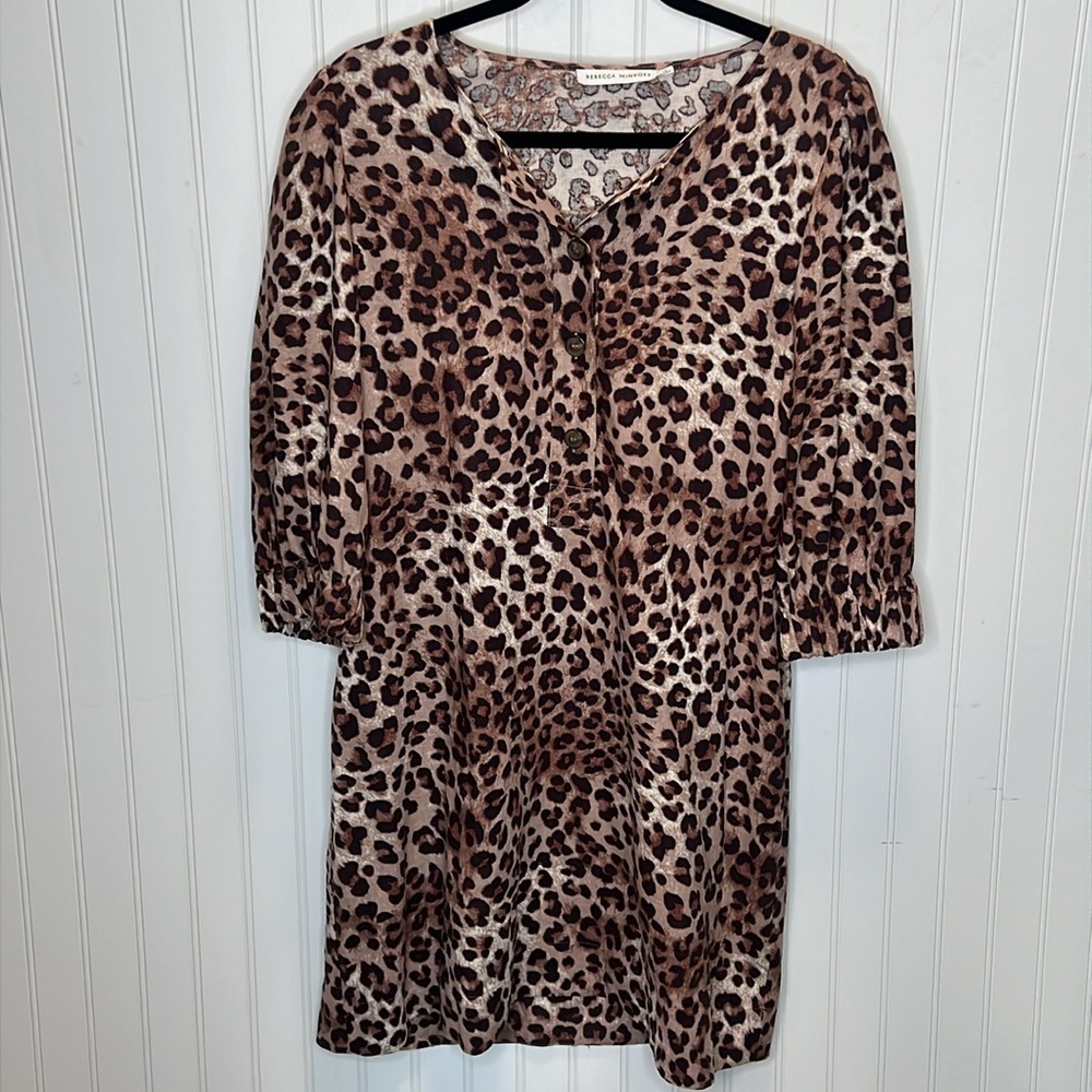 - Rebecca Minkoff Vera Linen Blend Dress Size Large
